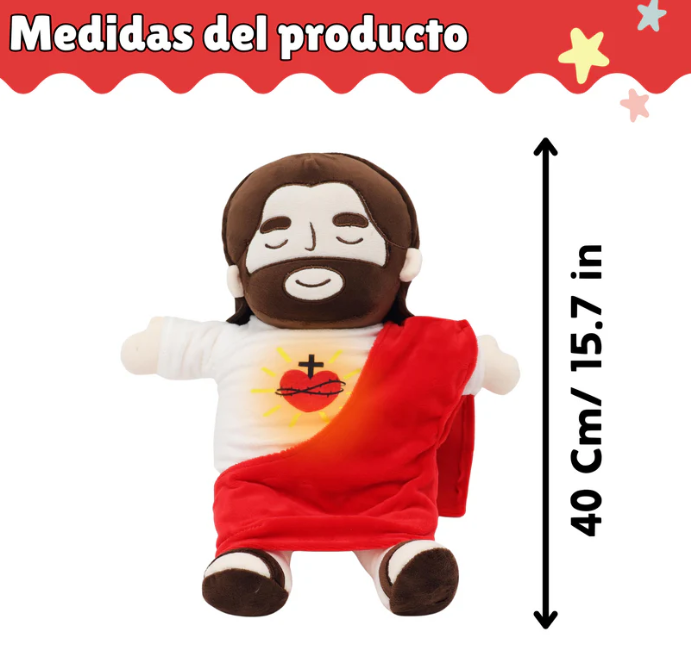 Peluche de Jesús que respira